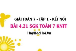 Bài 4.21 SGK Toán 7 tập 1 Kết nối tri thức